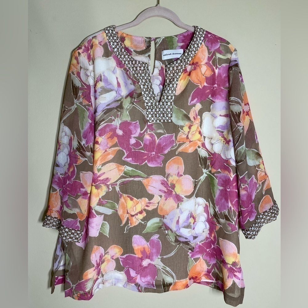 Alfred Dunner Floral Design Blouse 14